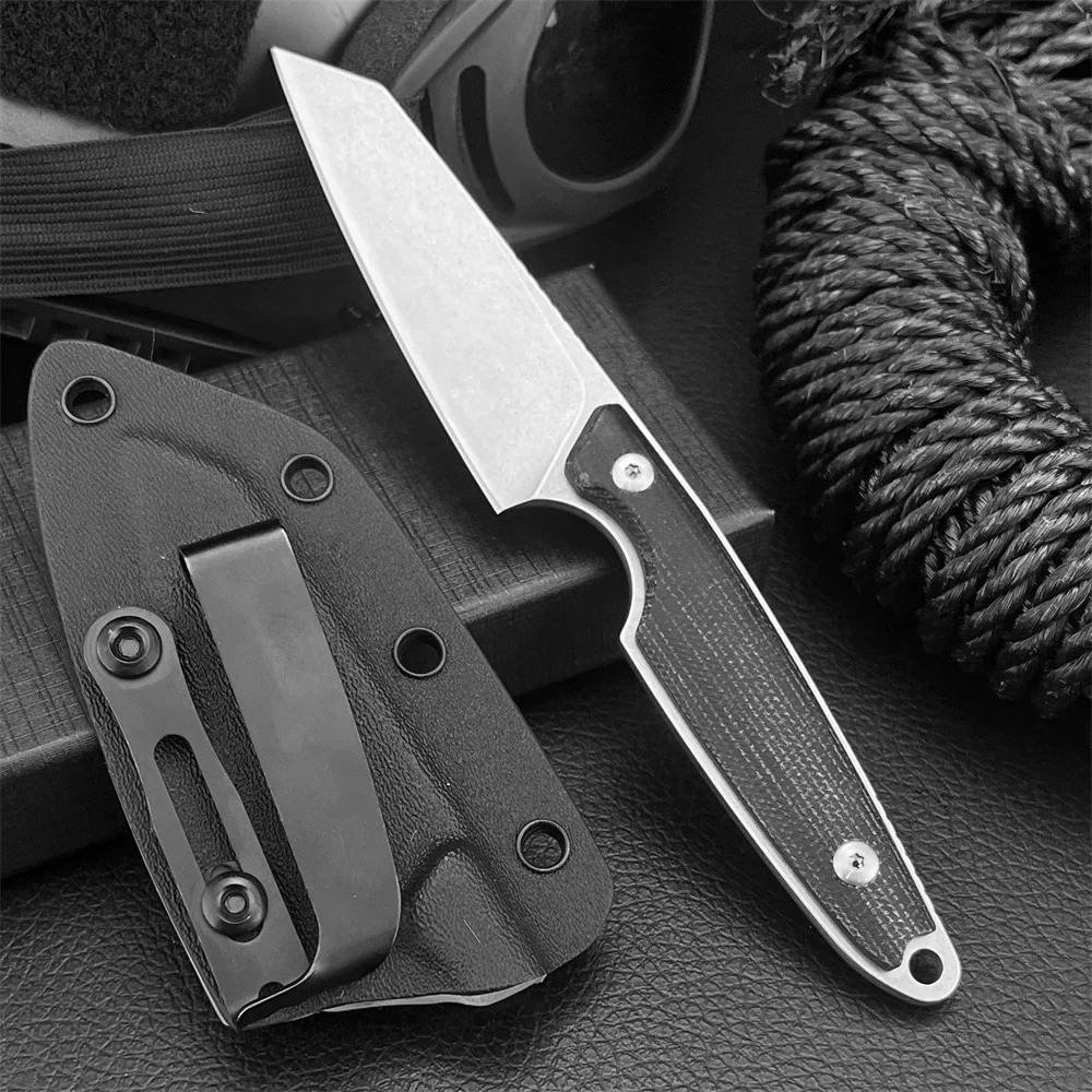 Edc Carry Fixed Blade Knife - EDC Portable Straight Knife 8Cr13MoV Fixed