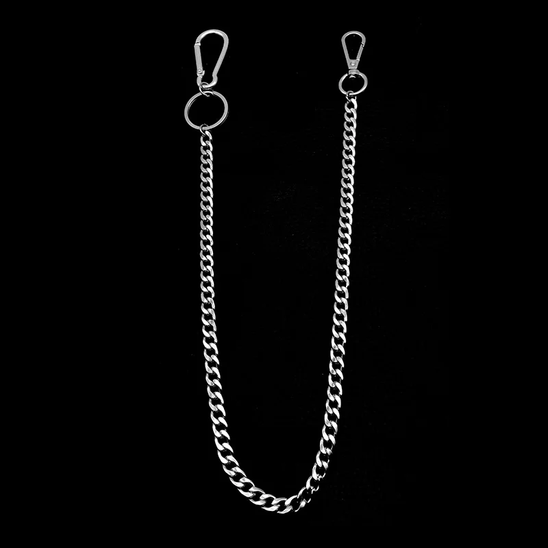 45cm Stainless Steel Punk Hip- - Wallet Slim Titanium avaliação e preço