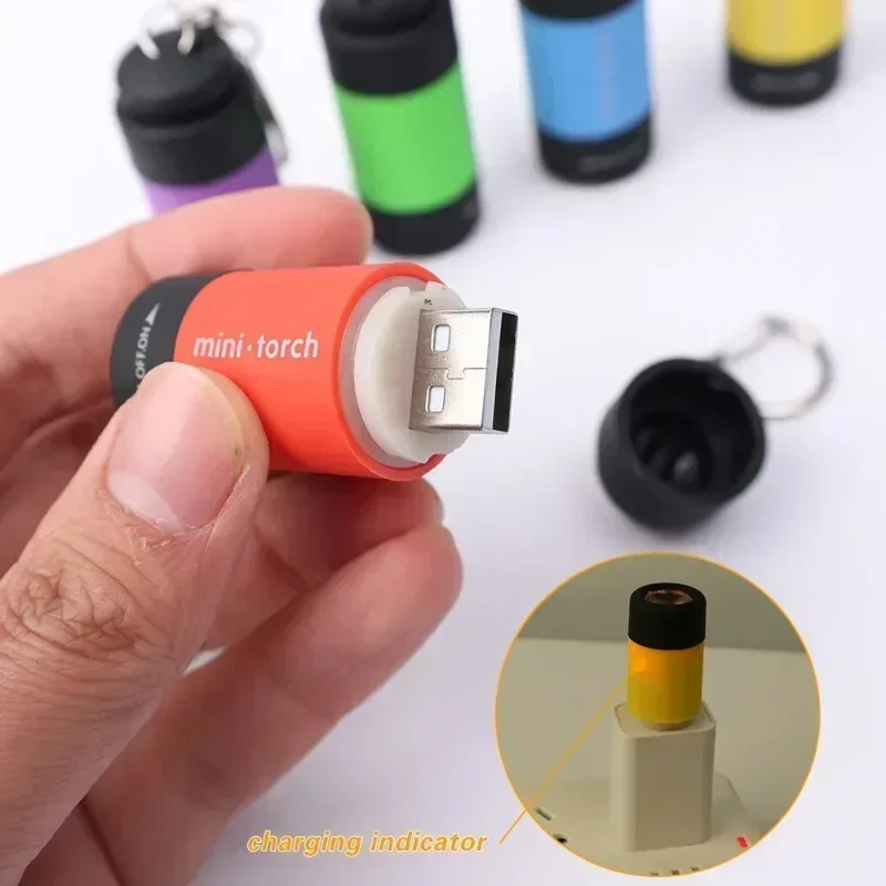 USB Rechargeable LED Multifunc - Keychain Flashlight avaliação e preço