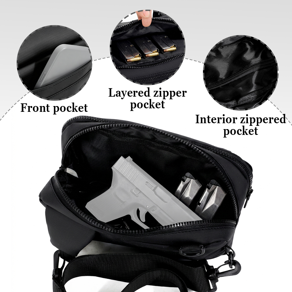 Tactical Pistol Gun Bag Concea - Edc Concealed Carry Backpack avaliação e preço