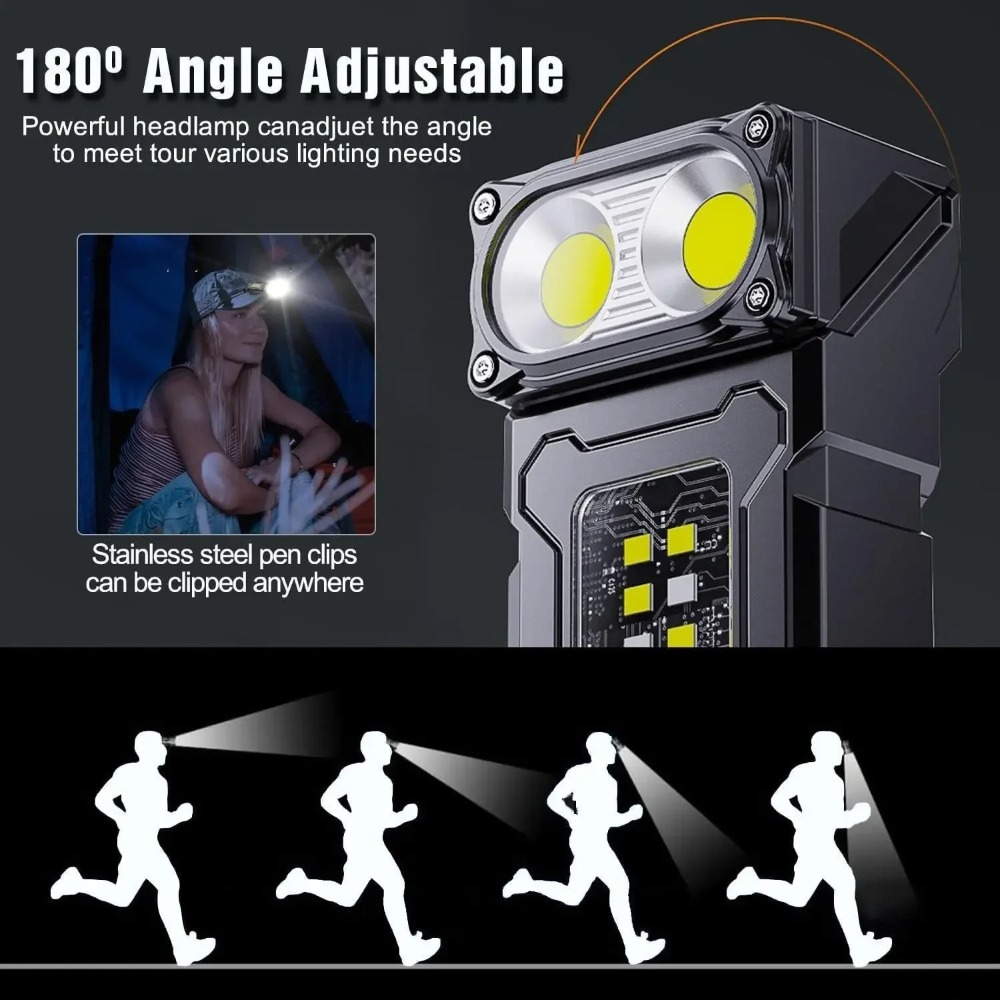 180° Rotatable LED Flashlight  - Keychain Flashlight avaliação e preço