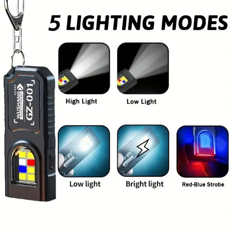 Powerful Mini COB LED Keychain - Keychain Flashlight avaliação e preço