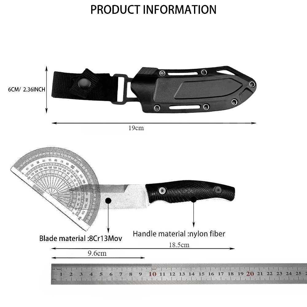 KS 1083 Black Small Straight K - Edc Carry Fixed Blade Knife avaliação e preço