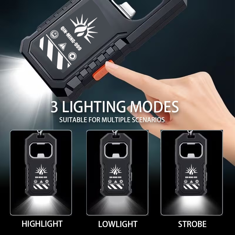 2Pcs Portable LED COB Keychain - Keychain Flashlight avaliação e preço