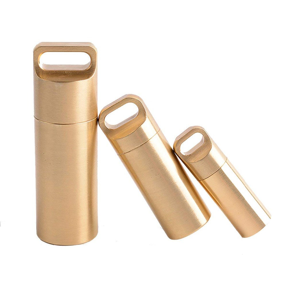 Brass Airtight Watertight Stor - Pill Fob Capsule avaliação e preço