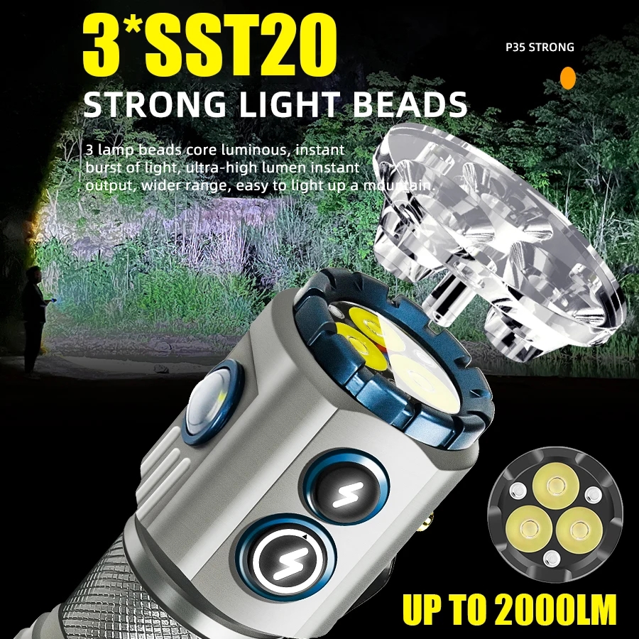 Powerful 2000LM EDC Flashlight - Edc Carry Flashlight avaliação e preço