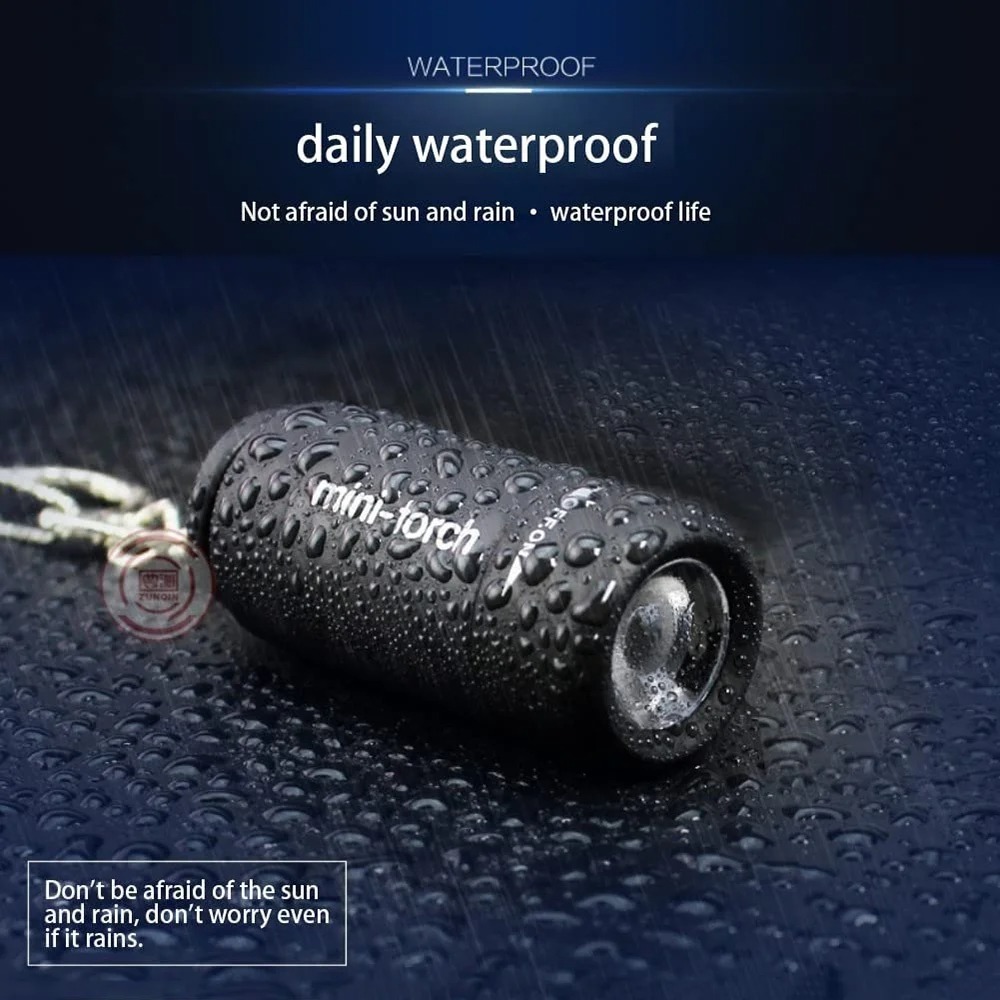 USB Rechargeable Camping Mini  - Keychain Flashlight avaliação e preço
