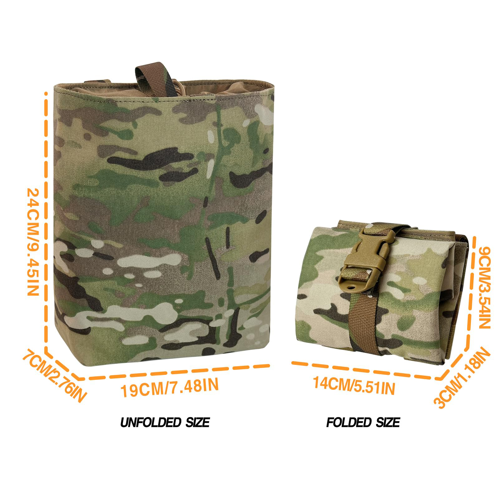 New Molle Folding Dump Drop Ma - Edc Carry Pocket avaliação e preço