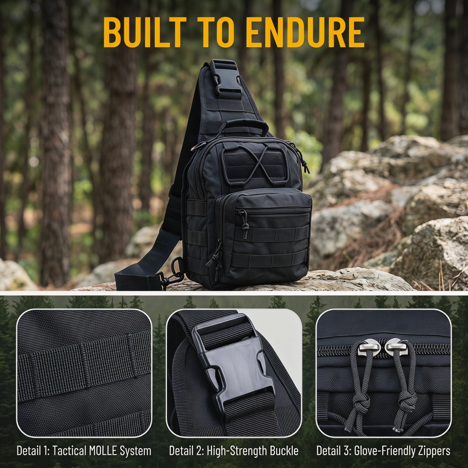 Tactical Sling Chest Pack Dura - Edc Everyday Carry Bag avaliação e preço