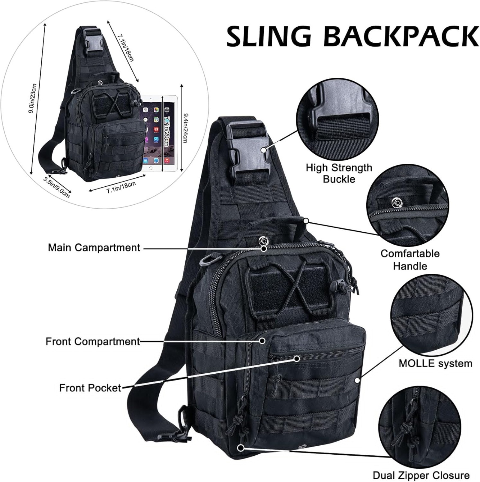 Tactical Sling Chest Pack Dura - Edc Everyday Carry Bag avaliação e preço