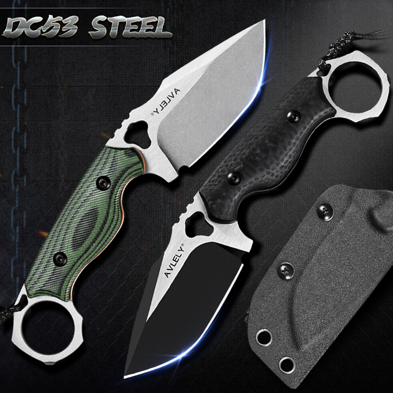 High-hardness DC53 steel strai - Edc Fixed Blade Deep Carry avaliação e preço