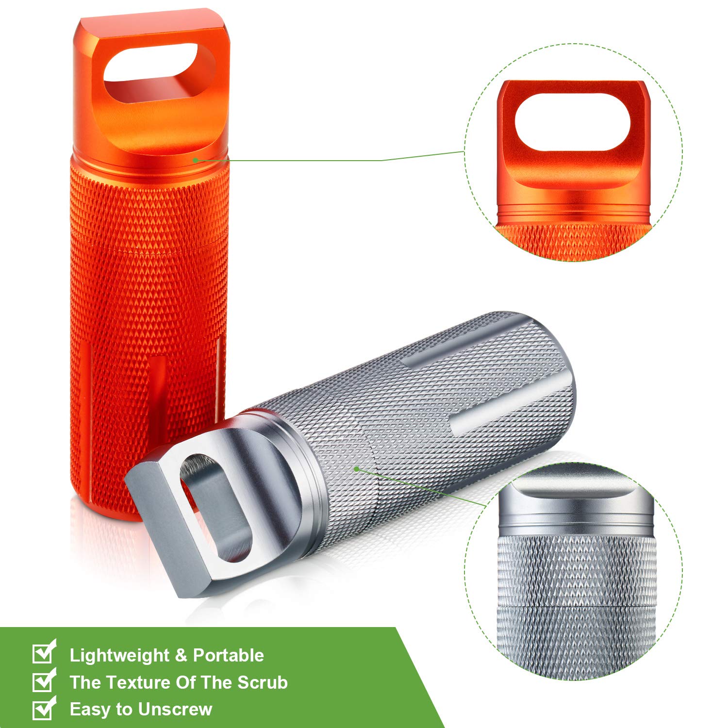 1Pack Aluminum Outdoor Dry Con - Pill Fob Capsule avaliação e preço