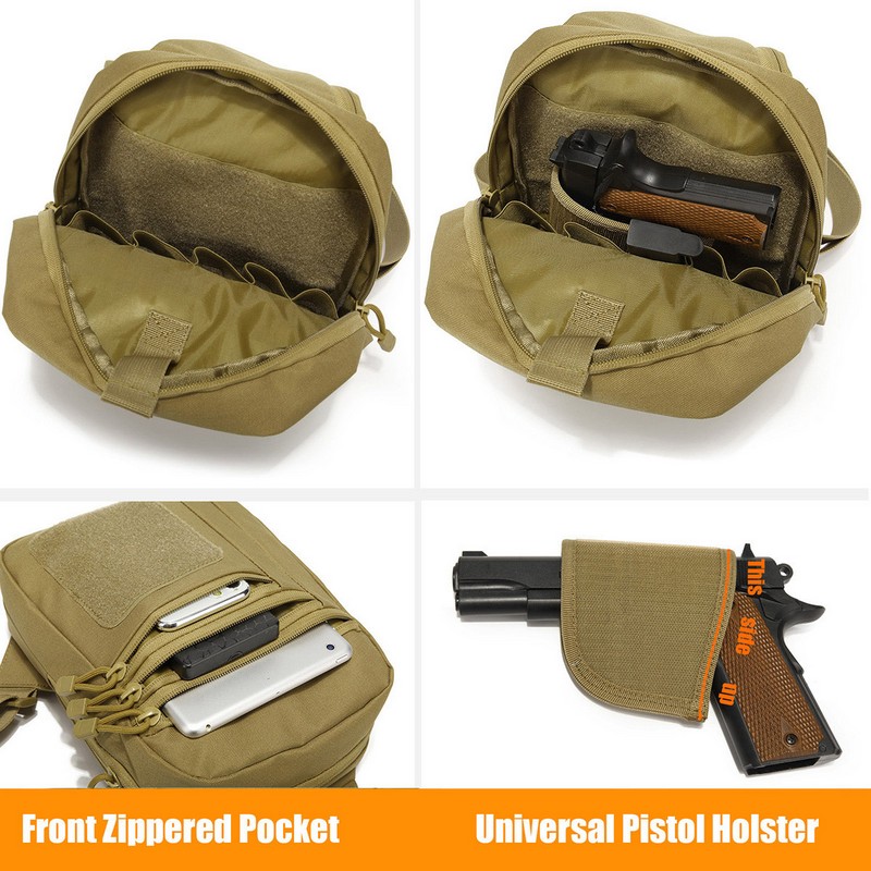 New Tactical Chest Bag Pistol  - Edc Concealed Carry Backpack avaliação e preço