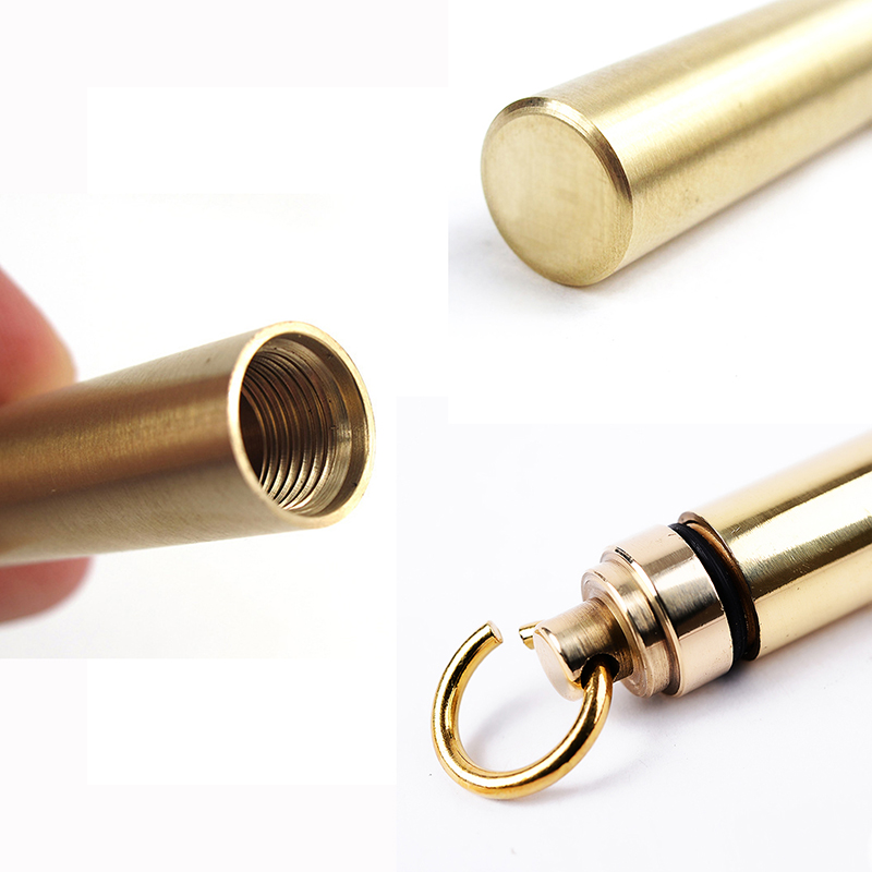 1 PC Solid Brass Waterproof Pi - Pill Fob Capsule avaliação e preço
