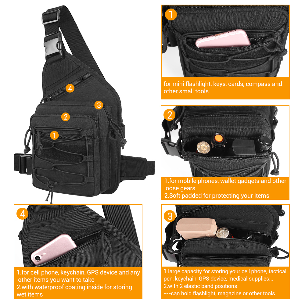 Tactical Gun Bag EDC Shoulder  - Edc Concealed Carry Backpack avaliação e preço