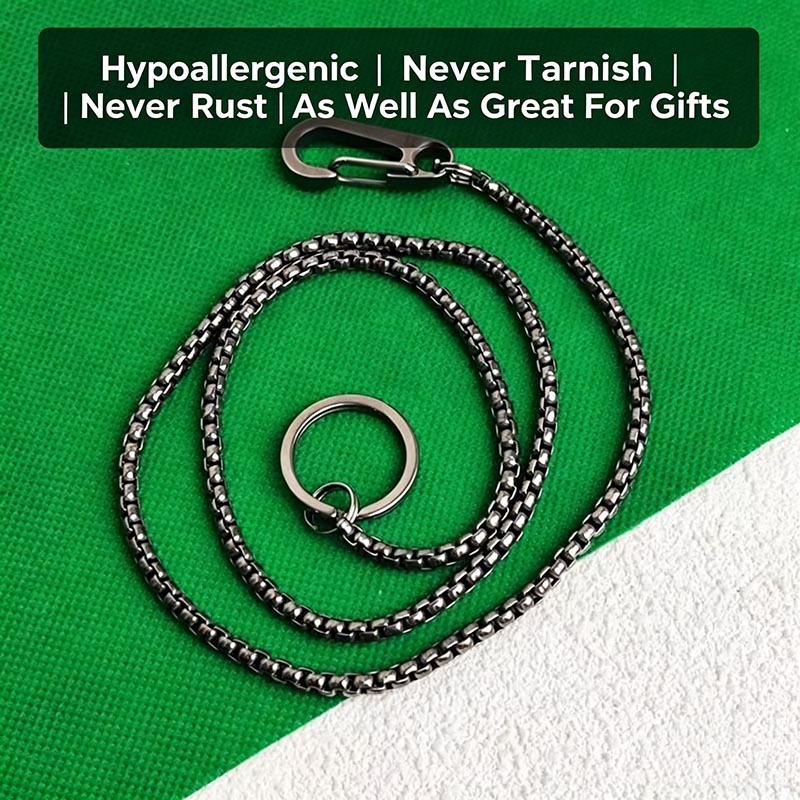 Titanium Wallet Chain for Men, - Wallet Slim Titanium avaliação e preço