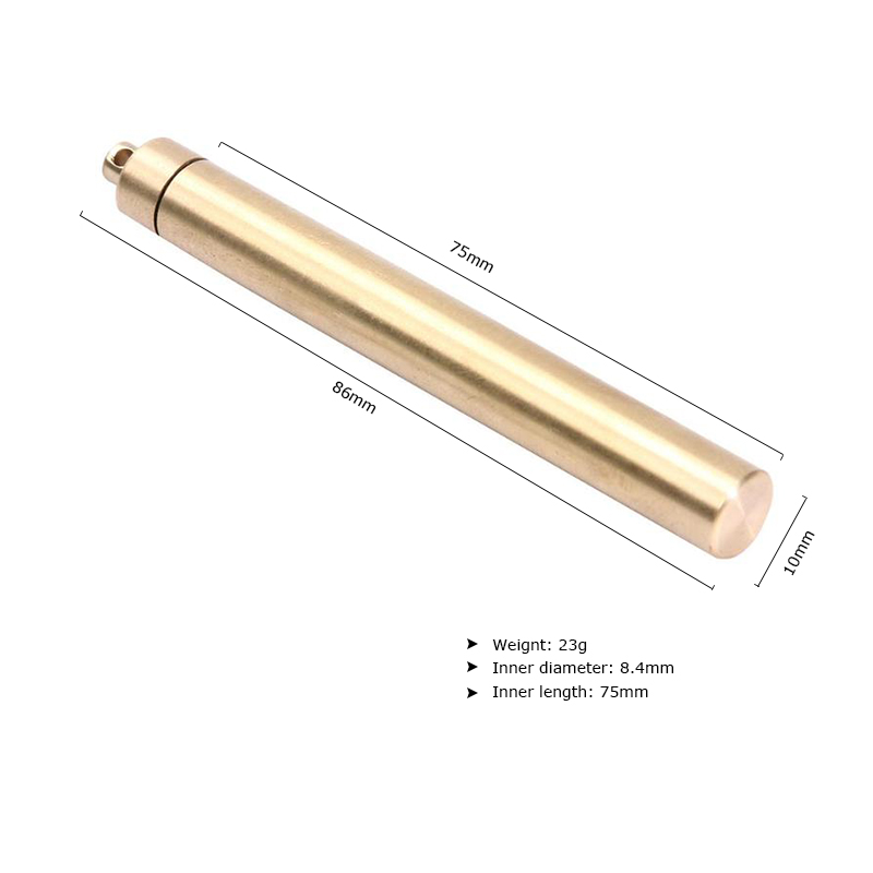 Brass Airtight Watertight Stor - Pill Fob Capsule avaliação e preço