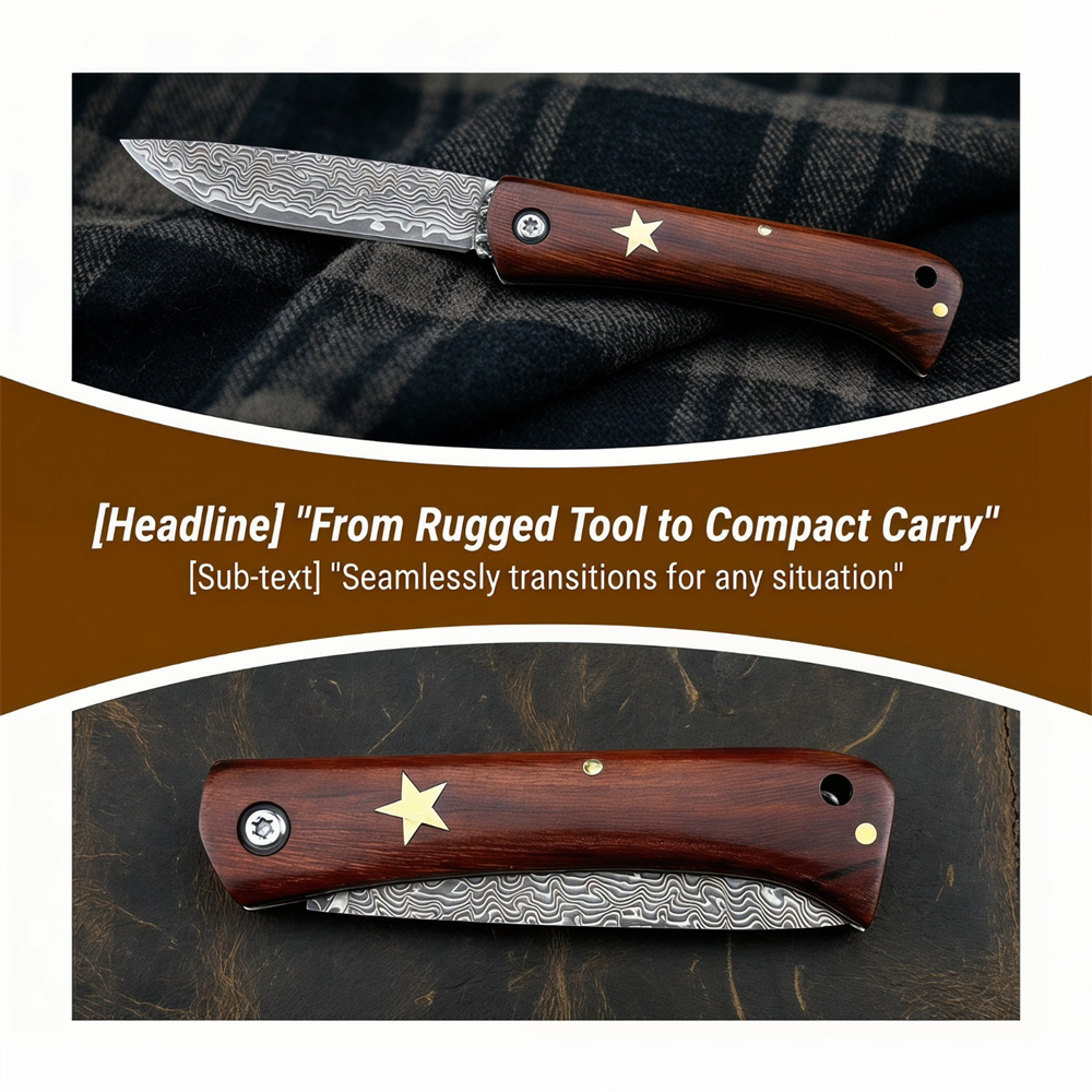 Compact Outdoor Survival Damas - Edc Fixed Blade Deep Carry avaliação e preço