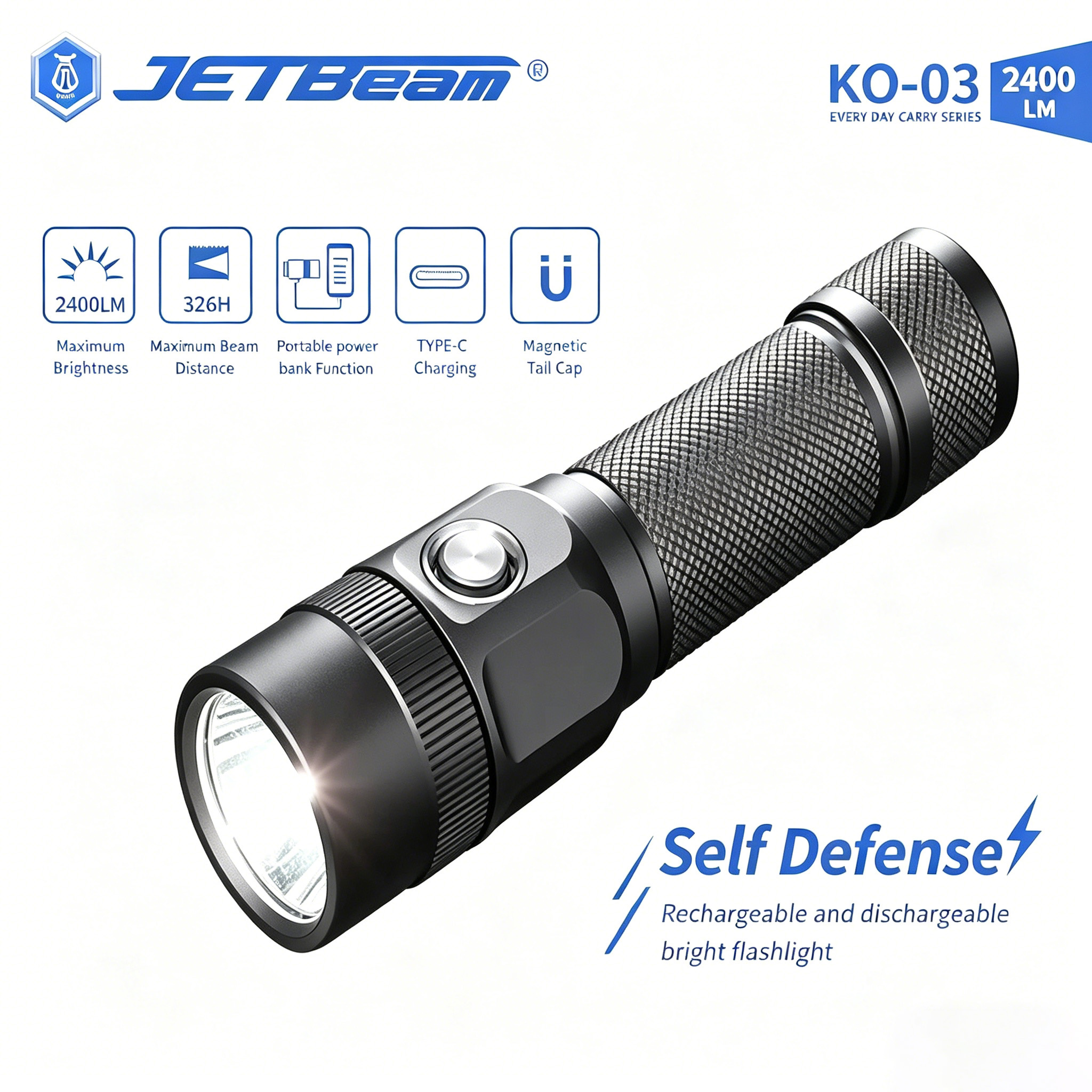 Jetbeam KO-03 EDC Flashlight 2 - Edc Carry Flashlight avaliação e preço