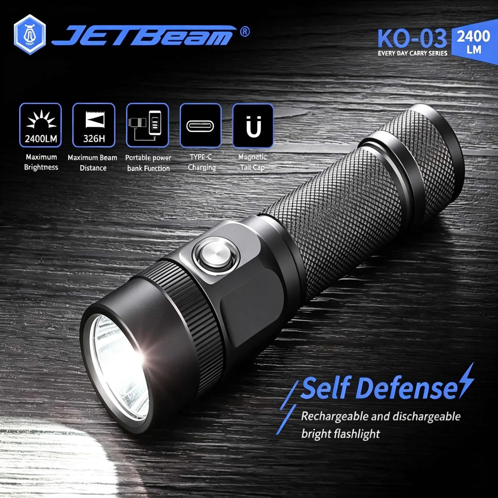 Jetbeam KO-03 EDC Flashlight 2 - Edc Carry Flashlight avaliação e preço