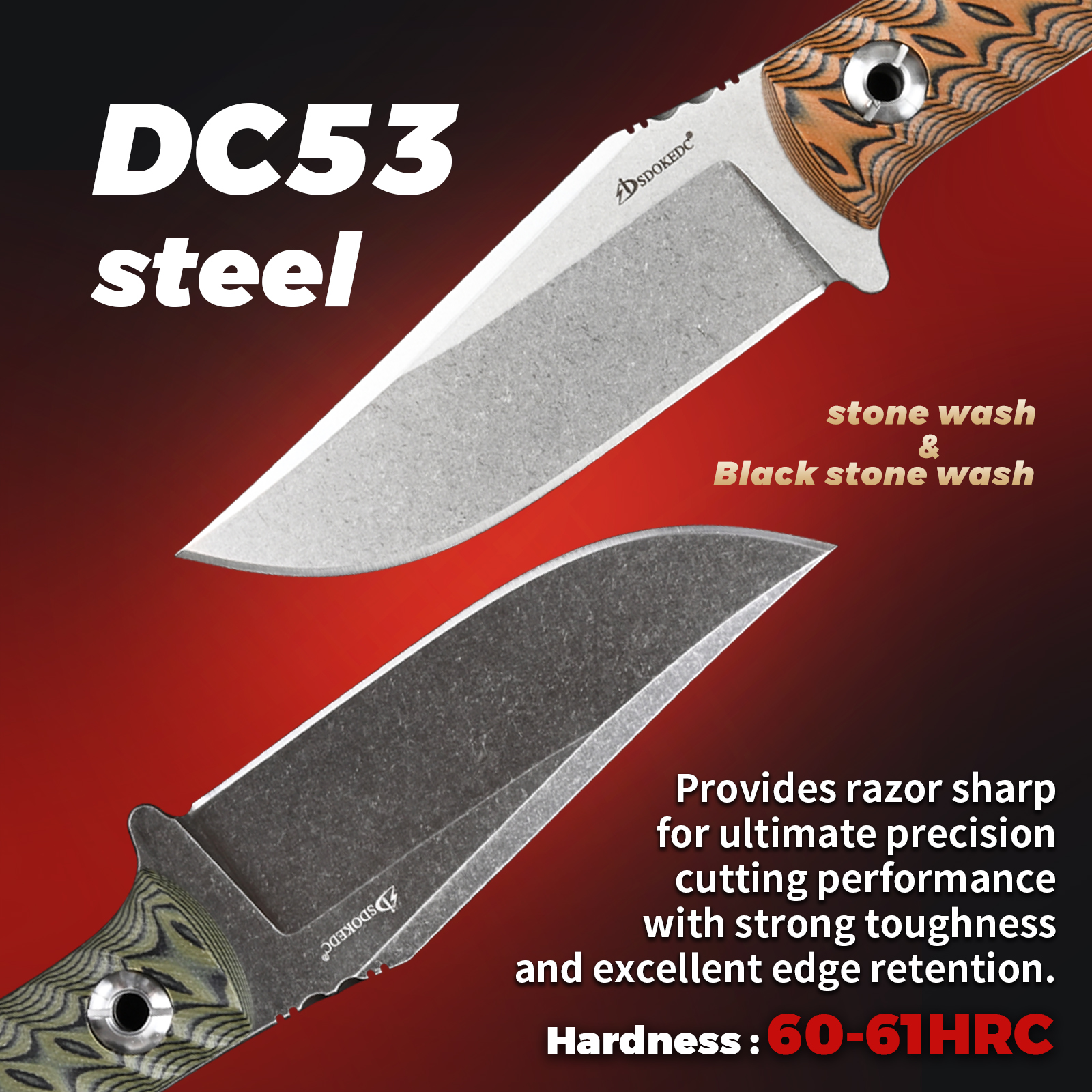 SDOKEDC Portable EDC Carry Cut - Edc Carry Fixed Blade Knife avaliação e preço