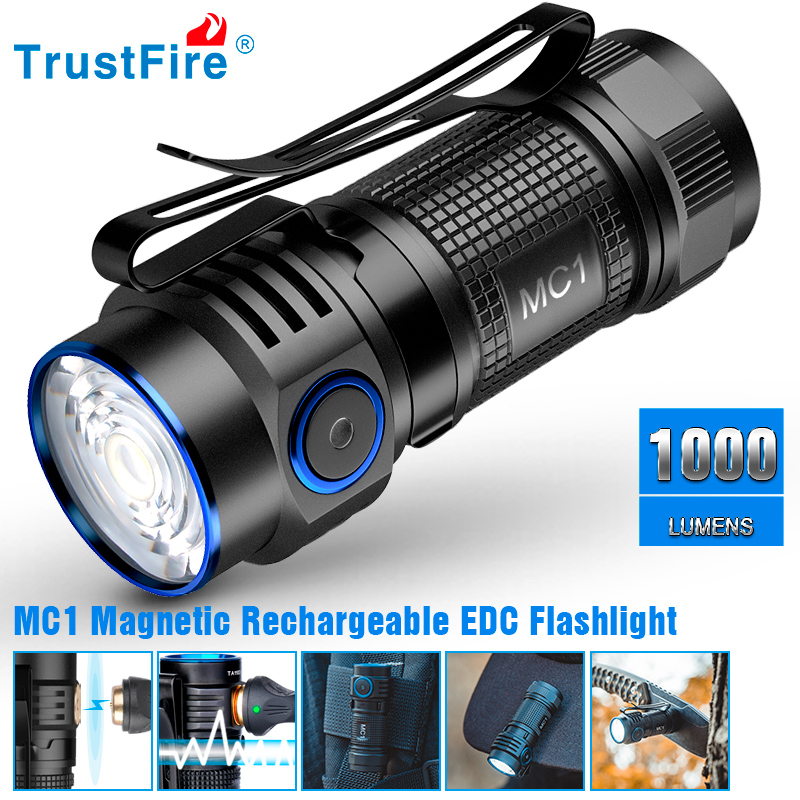 Trustfire MC1 Usb Rechargeable - Edc Carry Flashlight avaliação e preço